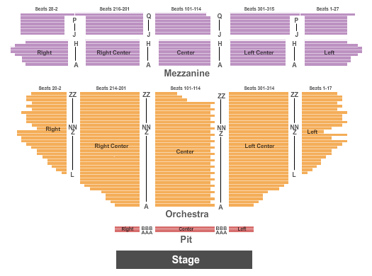 Hollywood Pantages Theatre Book of Mormon Seating Chart